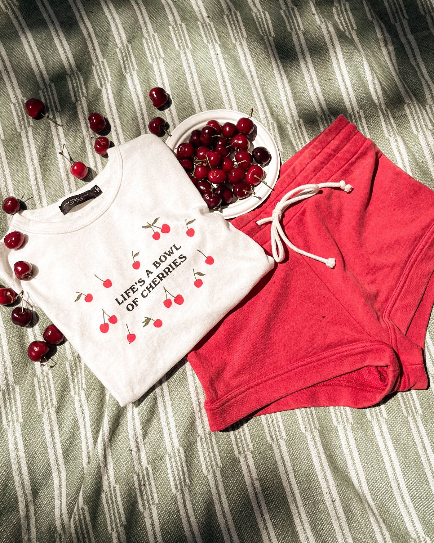 Life's a Bowl of Cherries Tee - White