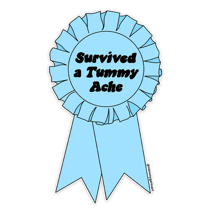 Survived A Tummy Ache Sticker – Blue Seven