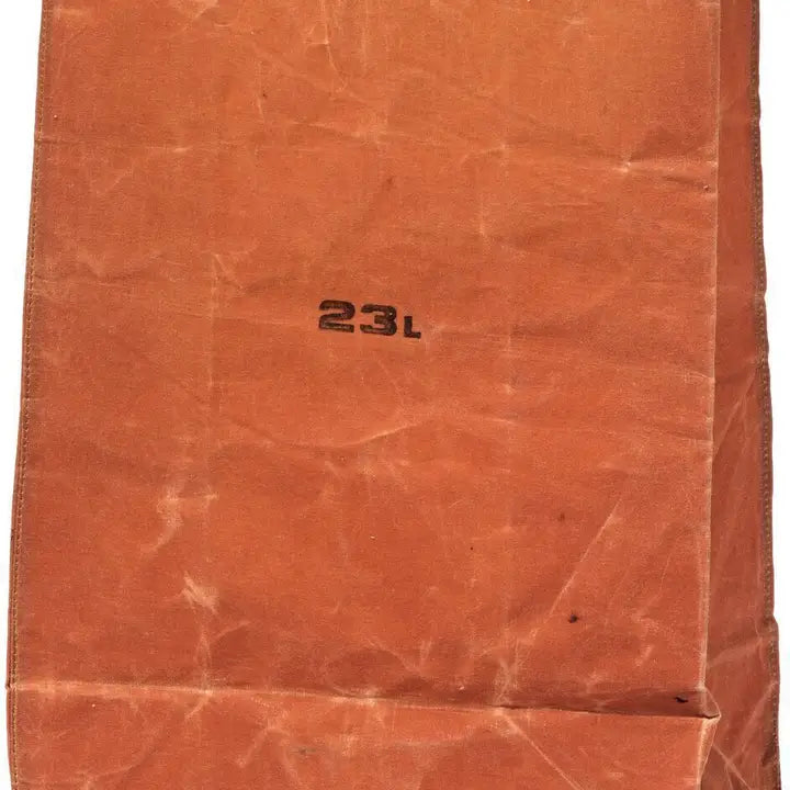 Waxed Cotton Grocery Bag - 23L Brown