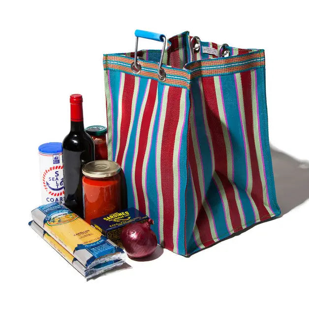 Recycled Plastic Stripe Bag - Rectangle