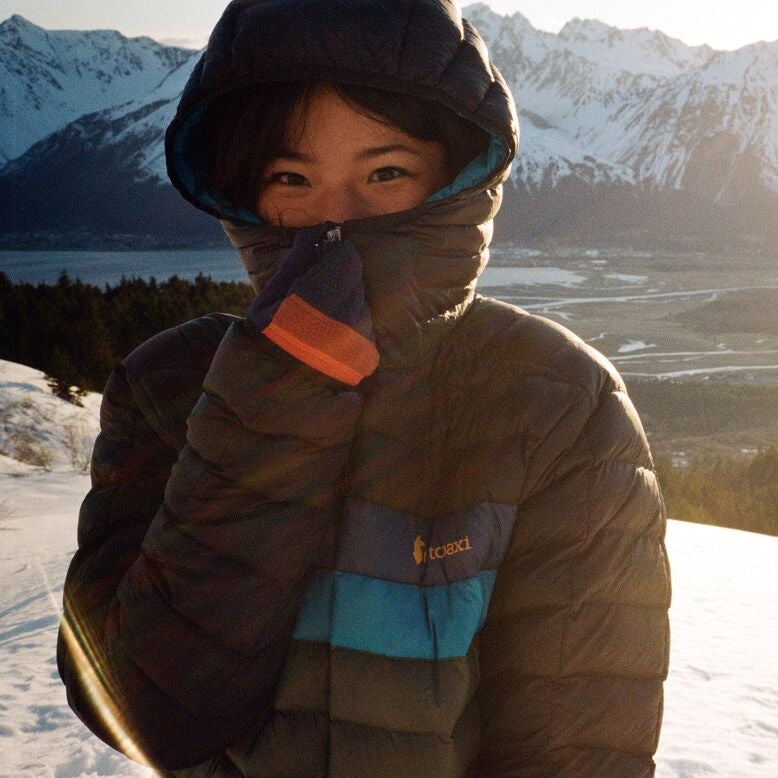 Teca Fleece Full Finger Gloves - Heather Grey/Deep Ocean