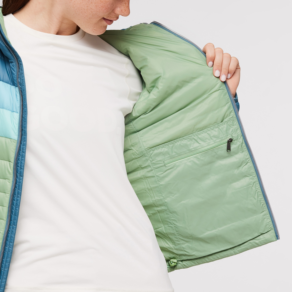 Fuego Down Hooded Jacket - Blue Spruce/Aspen