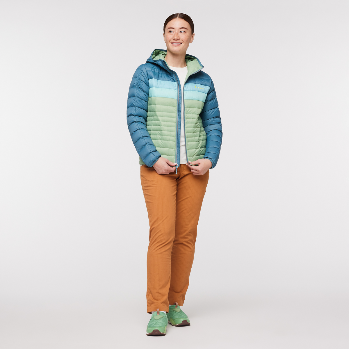 Fuego Down Hooded Jacket - Blue Spruce/Aspen