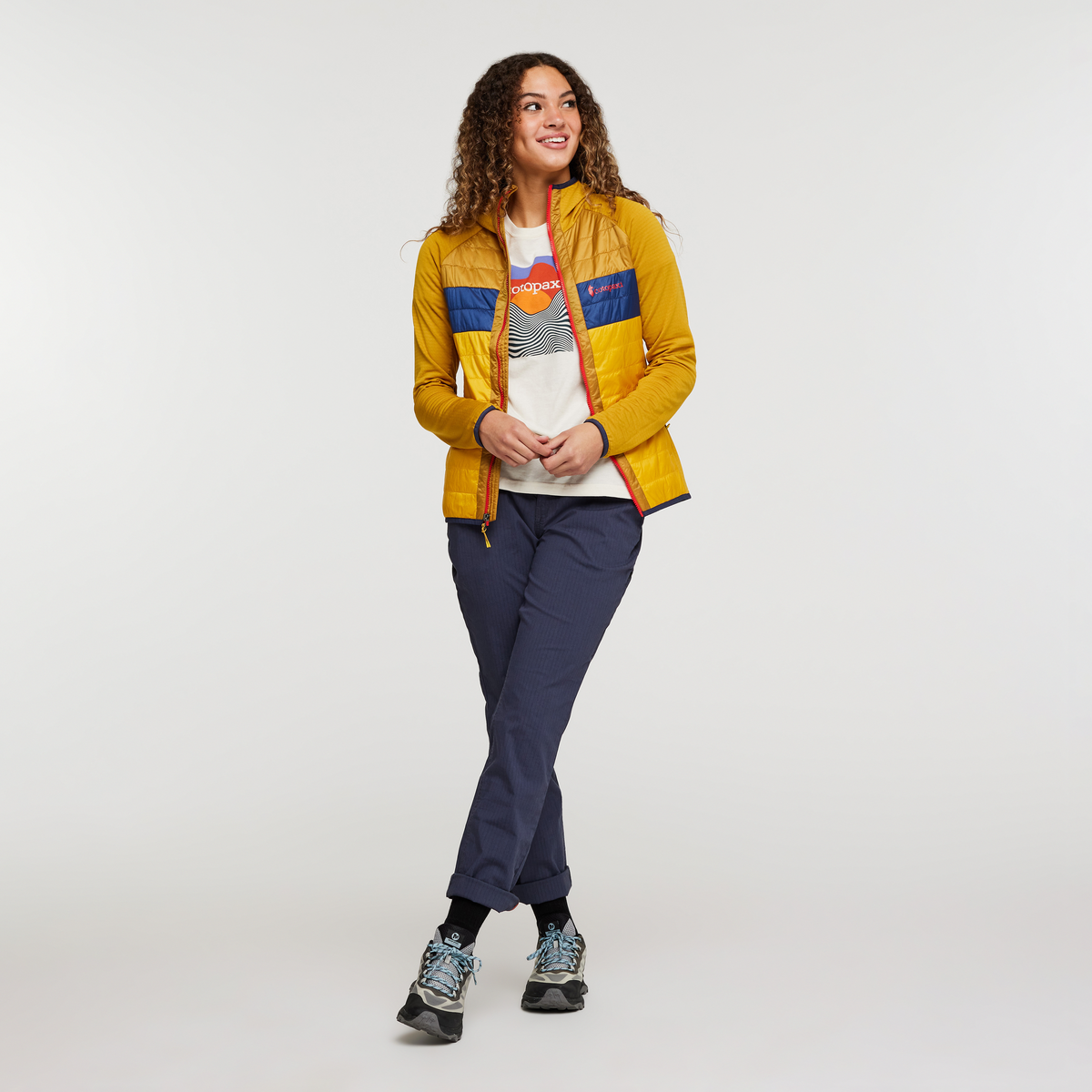Capa Hybrid Insulated Hooded Jacket - Amber/Sunset