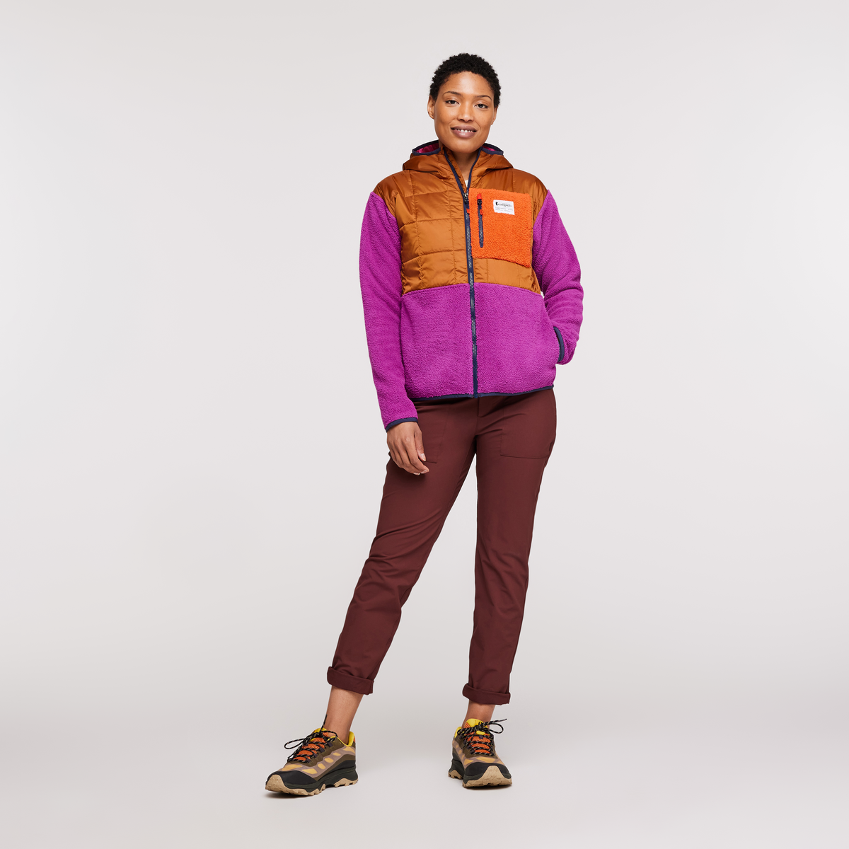 Trico Hybrid Hooded Jacket - Mezcal/Foxglove