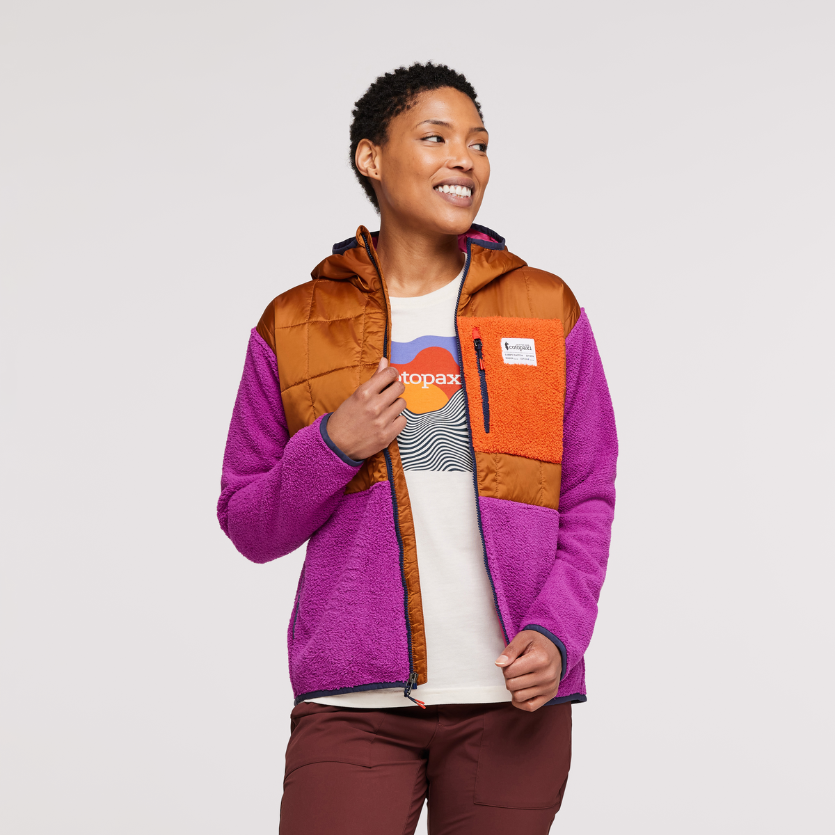 Trico Hybrid Hooded Jacket - Mezcal/Foxglove
