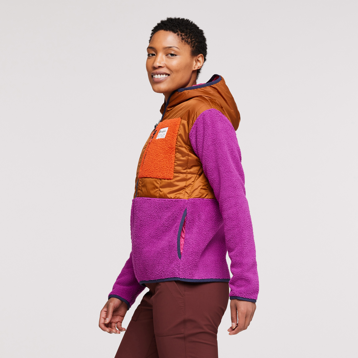 Trico Hybrid Hooded Jacket - Mezcal/Foxglove