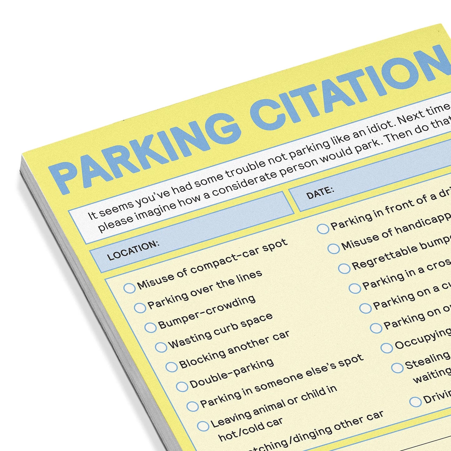 Parking Citation Nifty Note