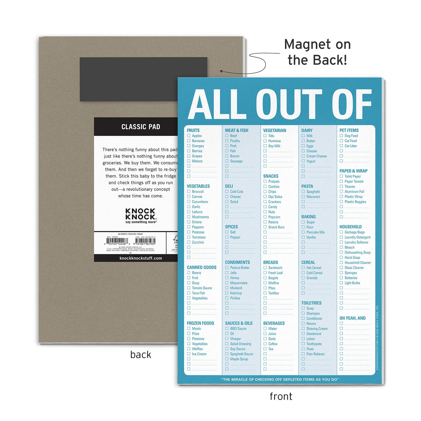 All Out Of® Pad with Magnet (Blue)