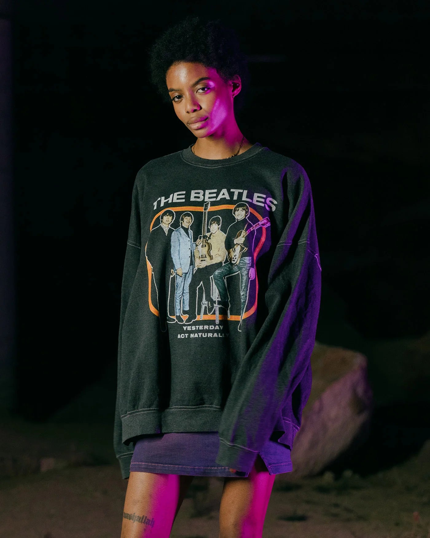 The Beatles Guitar Pose Flea Market Fleece