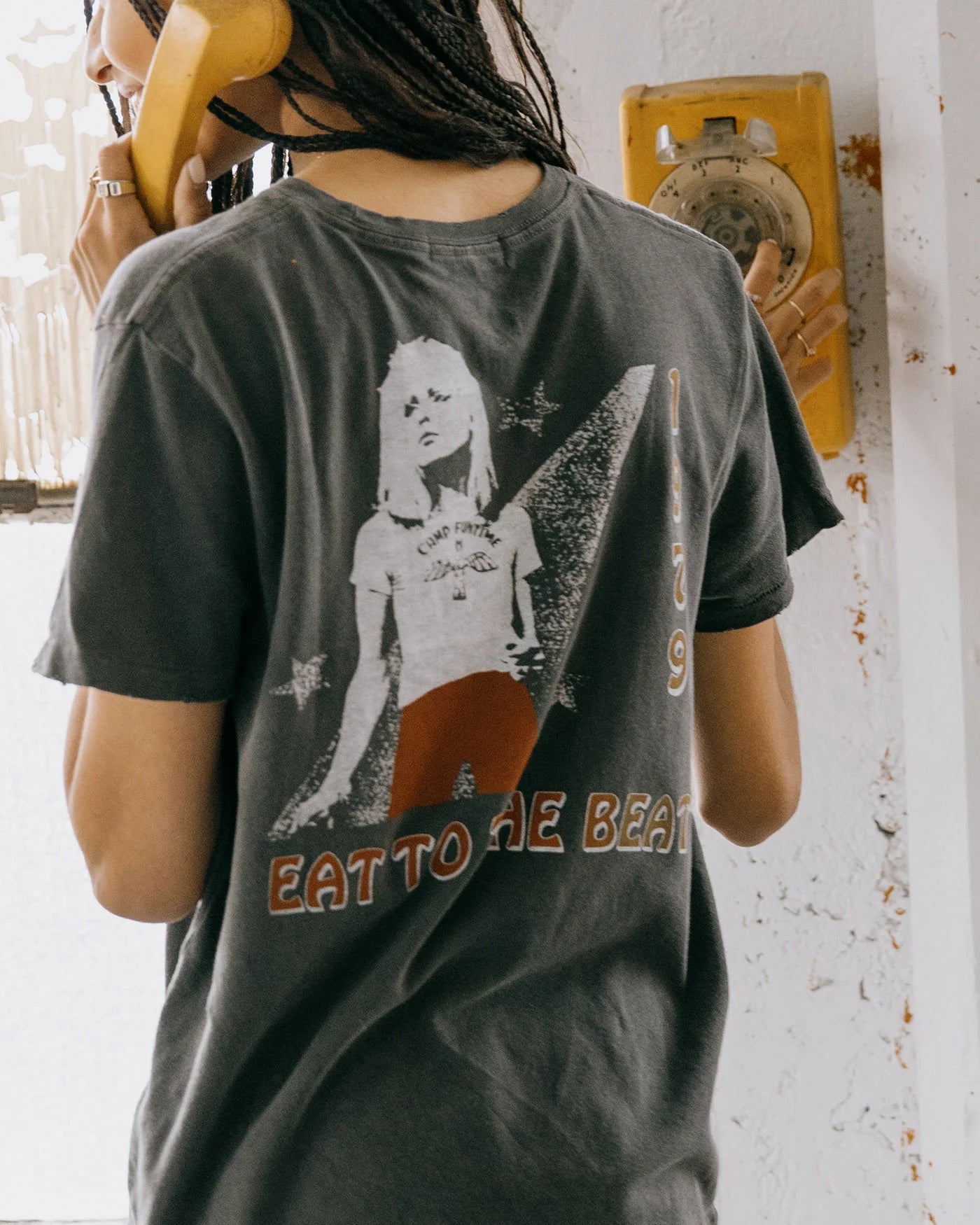 Blondie Glitter Vintage Tee - Black