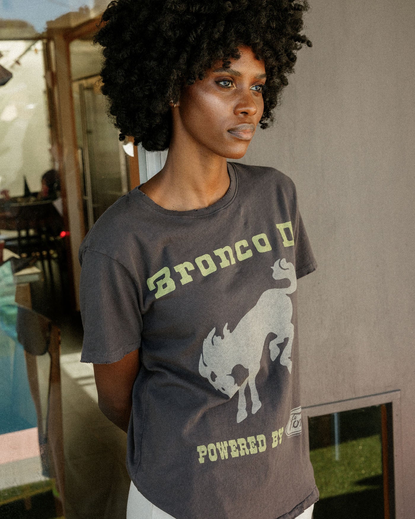 Bronco Get Up and Go Vintage Tee - Black