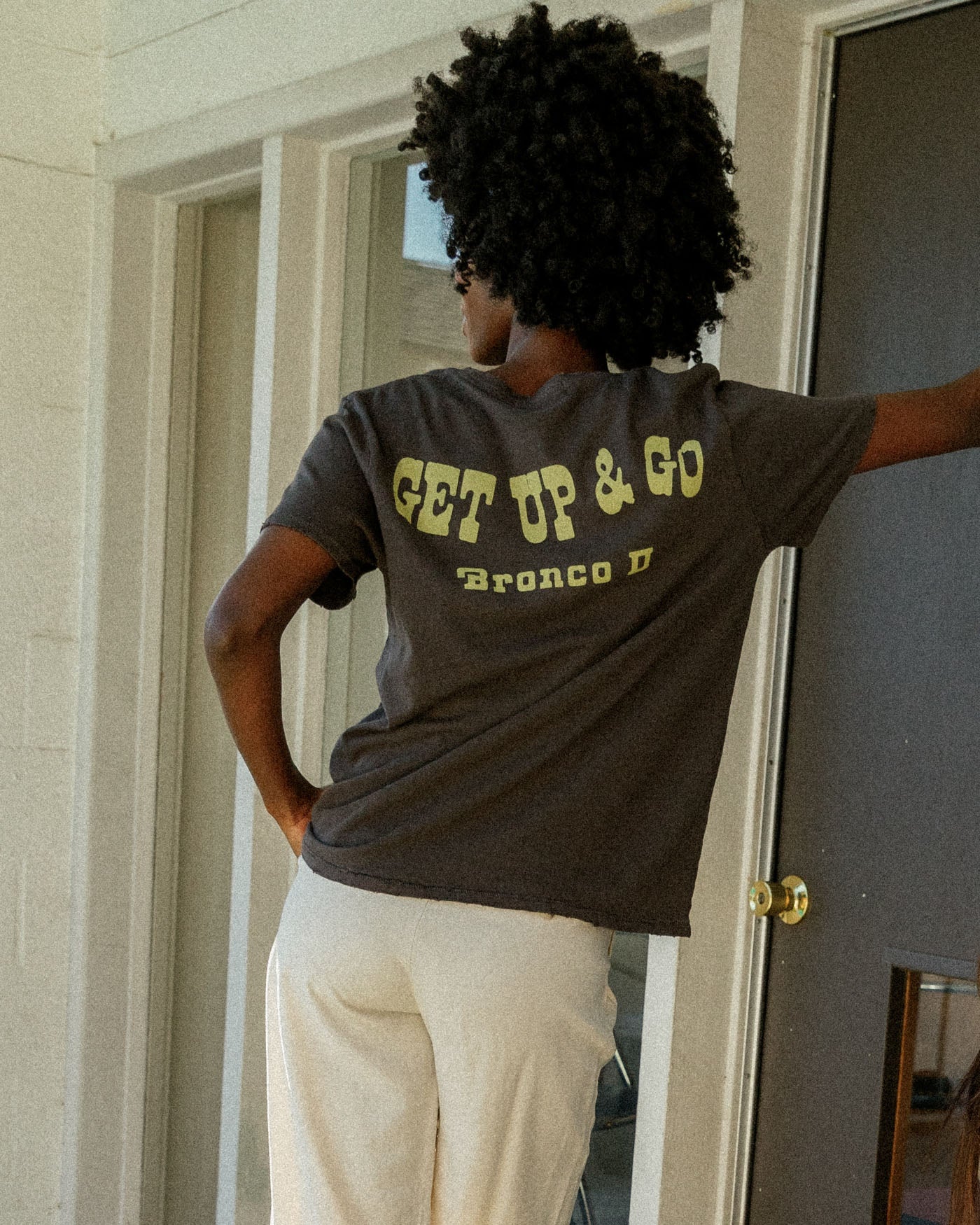 Bronco Get Up and Go Vintage Tee - Black