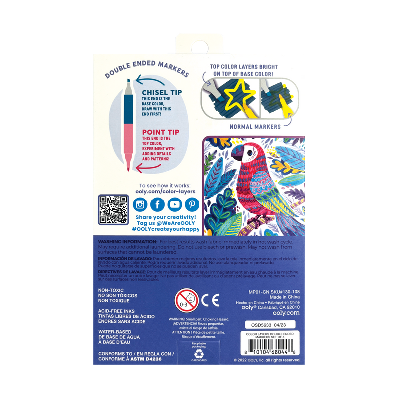 Color Layers Overlaying Double Ended Markers