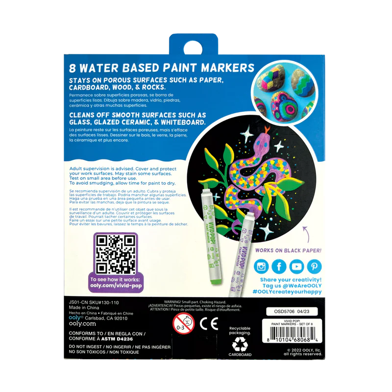 Vivid Pop! Water-Based Paint Markers