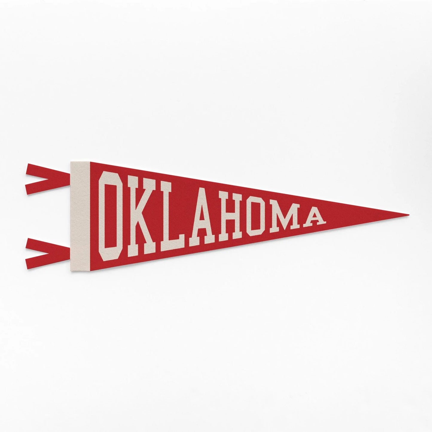 Oklahoma Felt Pennant - Red/Cream