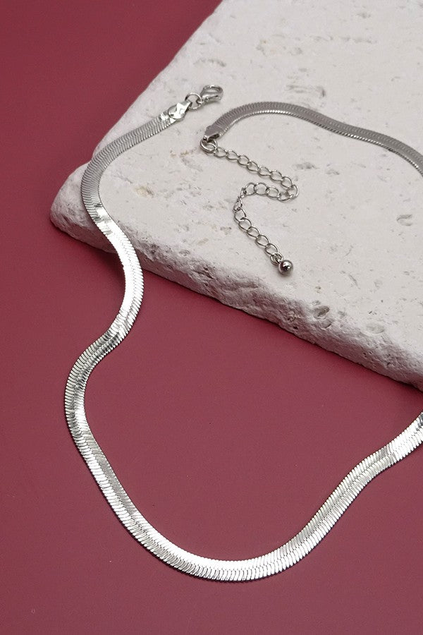 Classic 16" Snake Chain Necklace - Silver