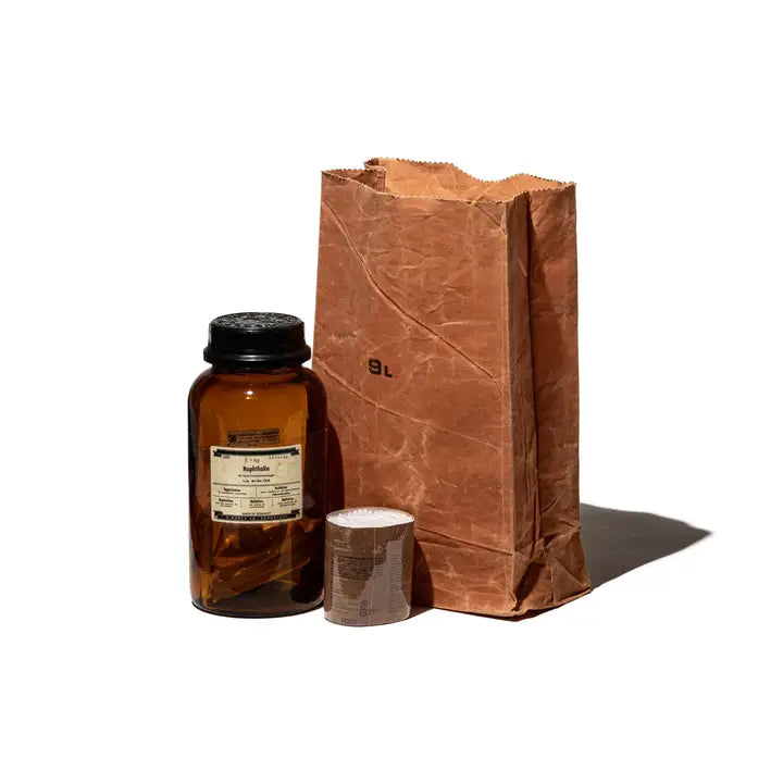 Waxed Cotton Grocery Bag - 9L Brown