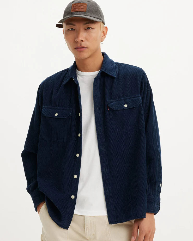 Jackson Worker Corduroy Overshirt - Enzo Vintage Indigo – Blue Seven