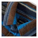 Bowery L/S Arctic Stretch Fleece - Mood Indigo Stripe Blanket