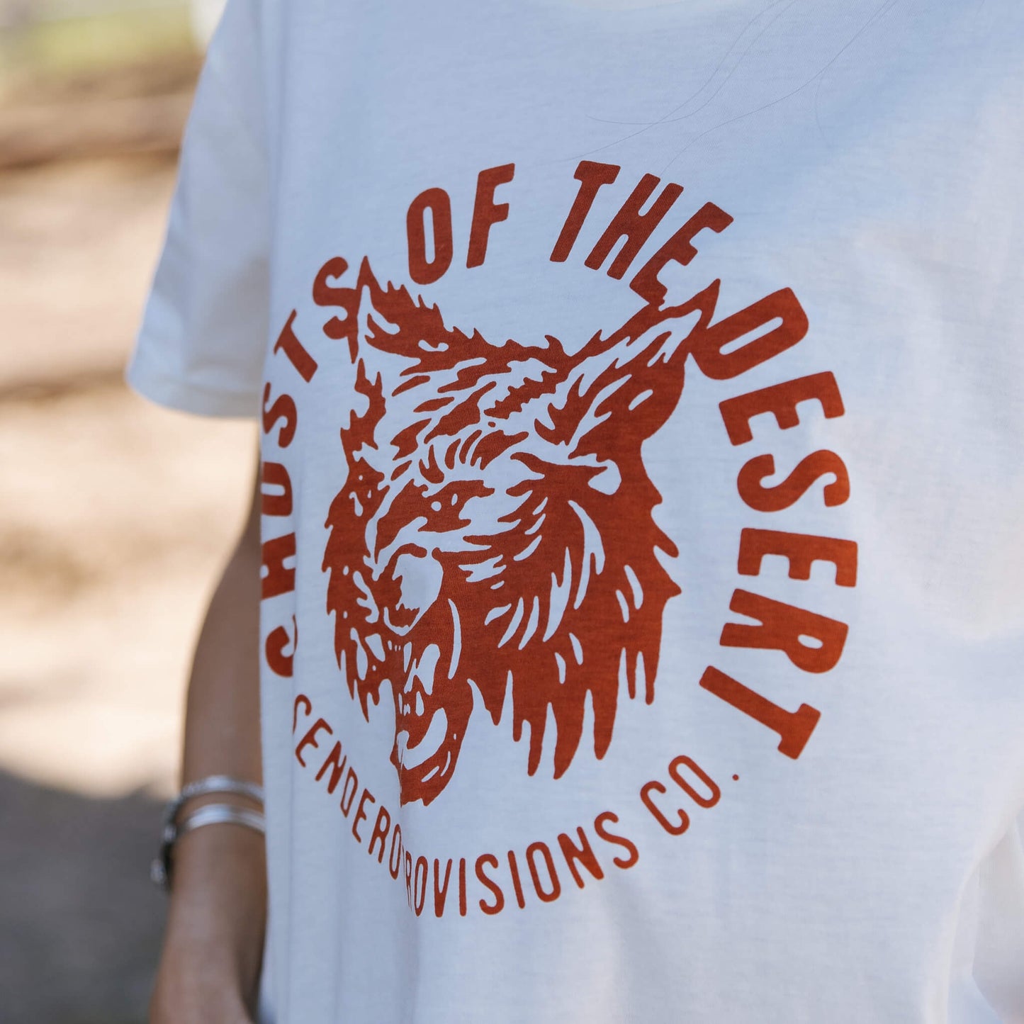 Ghosts of the Desert Women's Crop Tee - White