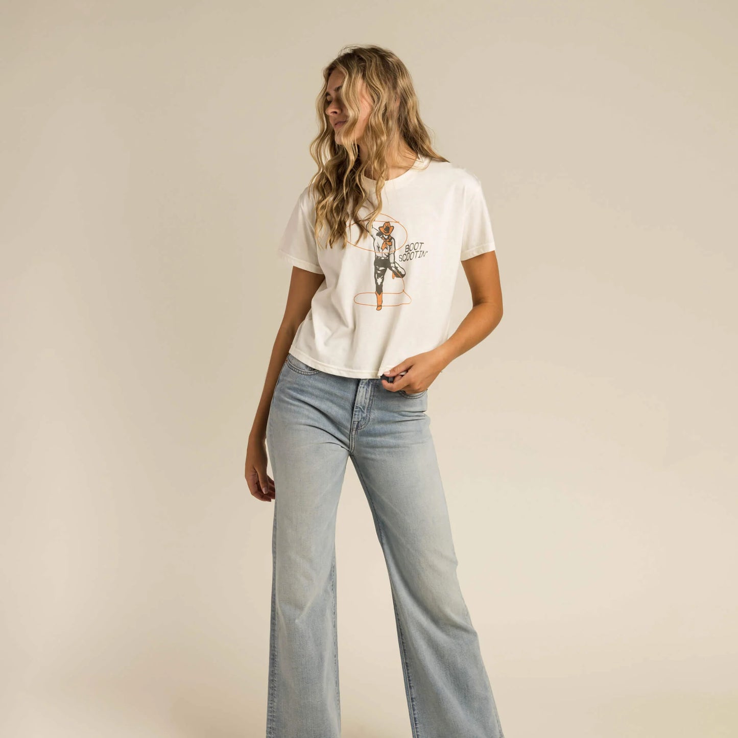 Boot Scootin' Women's Tee - Beige