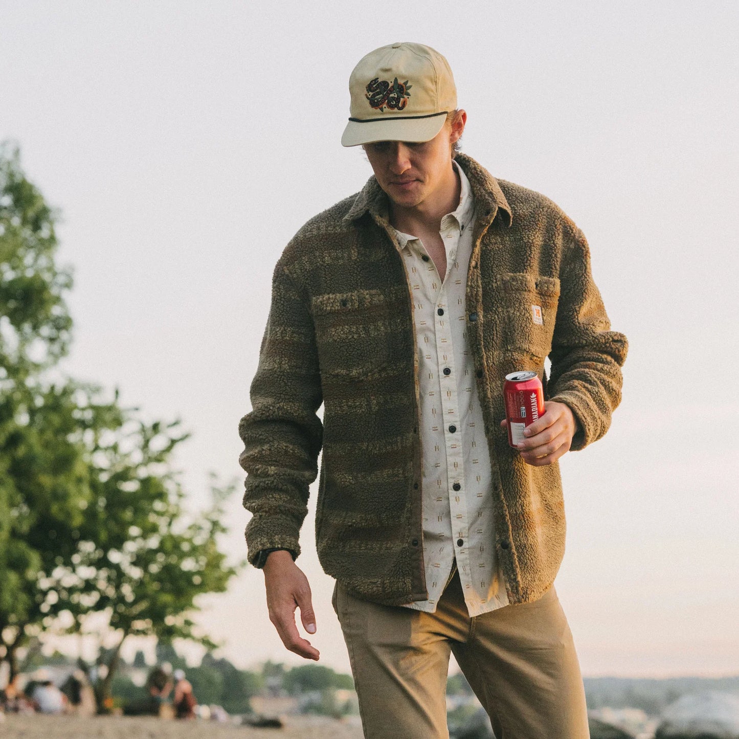 Allegheny Fleece Overshirt : Mescal Stripe - Earth