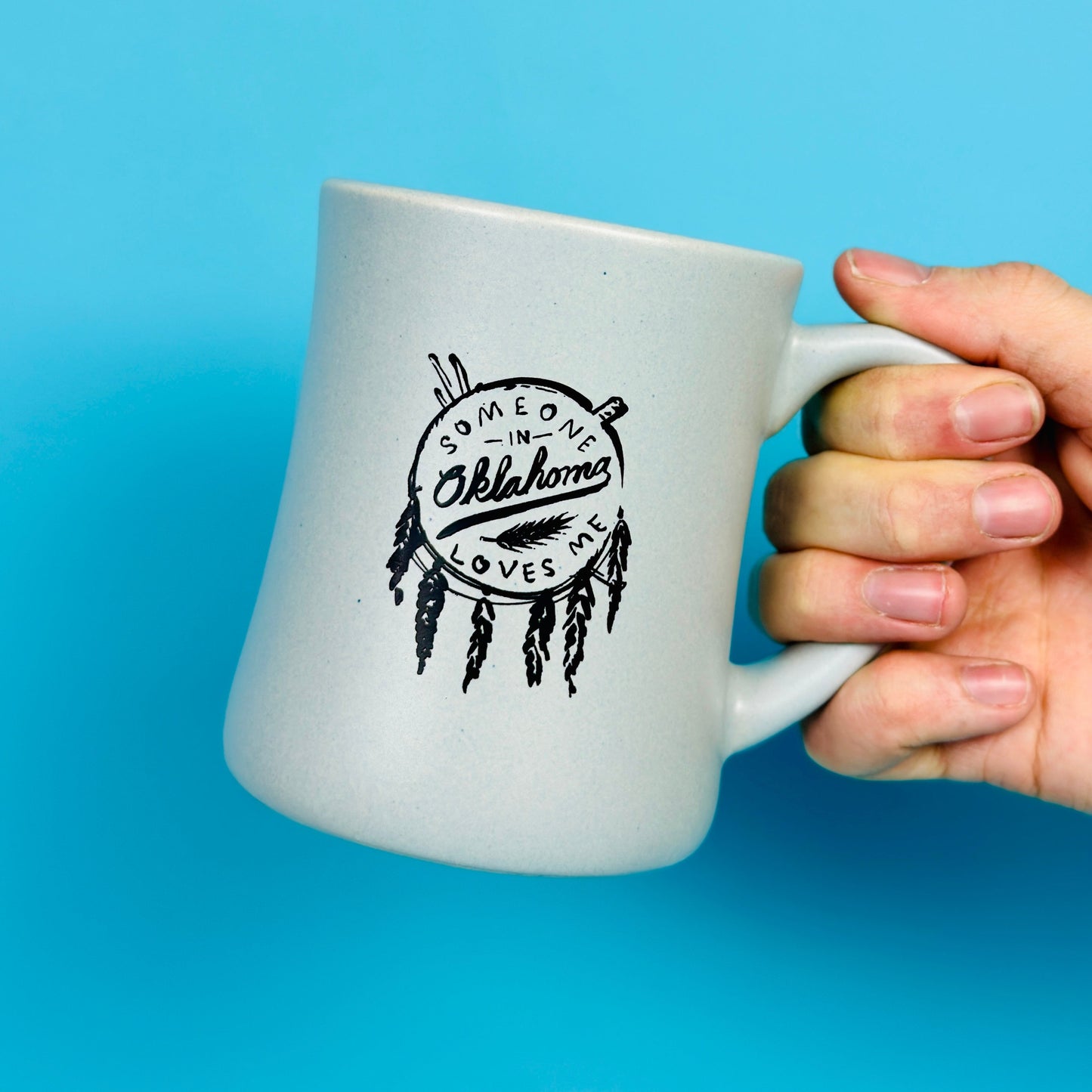Someone in Oklahoma Loves Me Mug - Light Grey