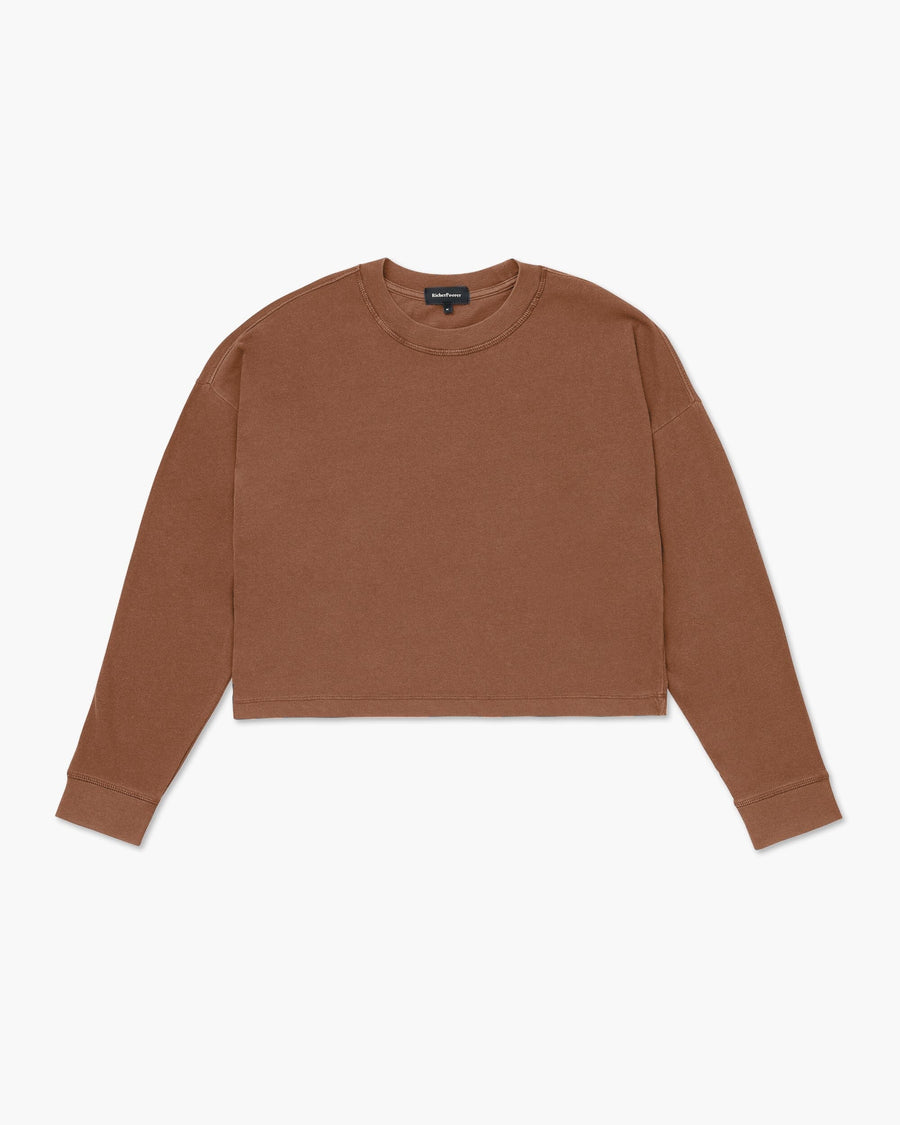 Relaxed Crop L/S Tee - Latte