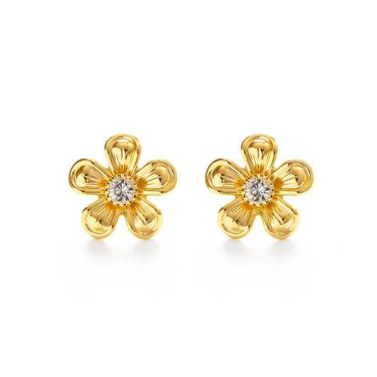 Vintage Flower Stud Earrings