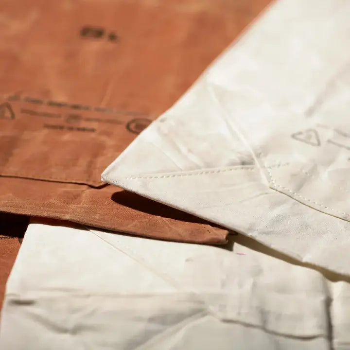 Waxed Cotton Grocery Bag - 23L Brown