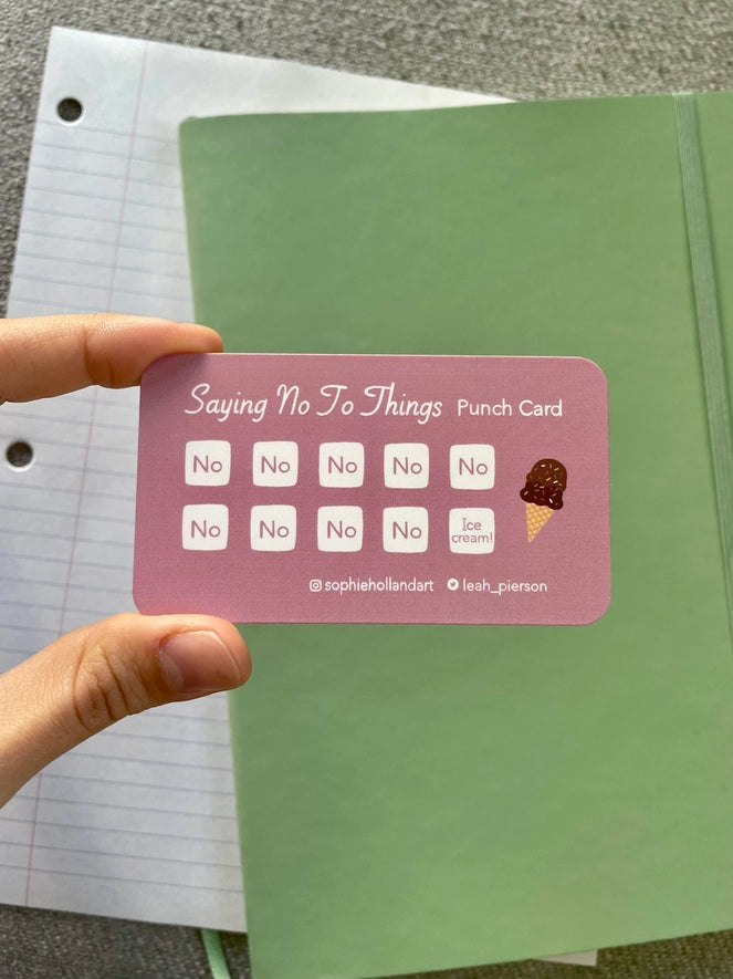Saying No To Things Punch Card Pack - Ice Cream