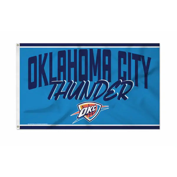 NBA OKC Thunder Script Banner 3x5 Flag