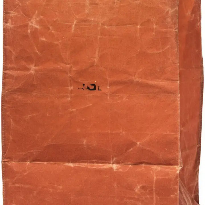 Waxed Cotton Grocery Bag - 40L Brown