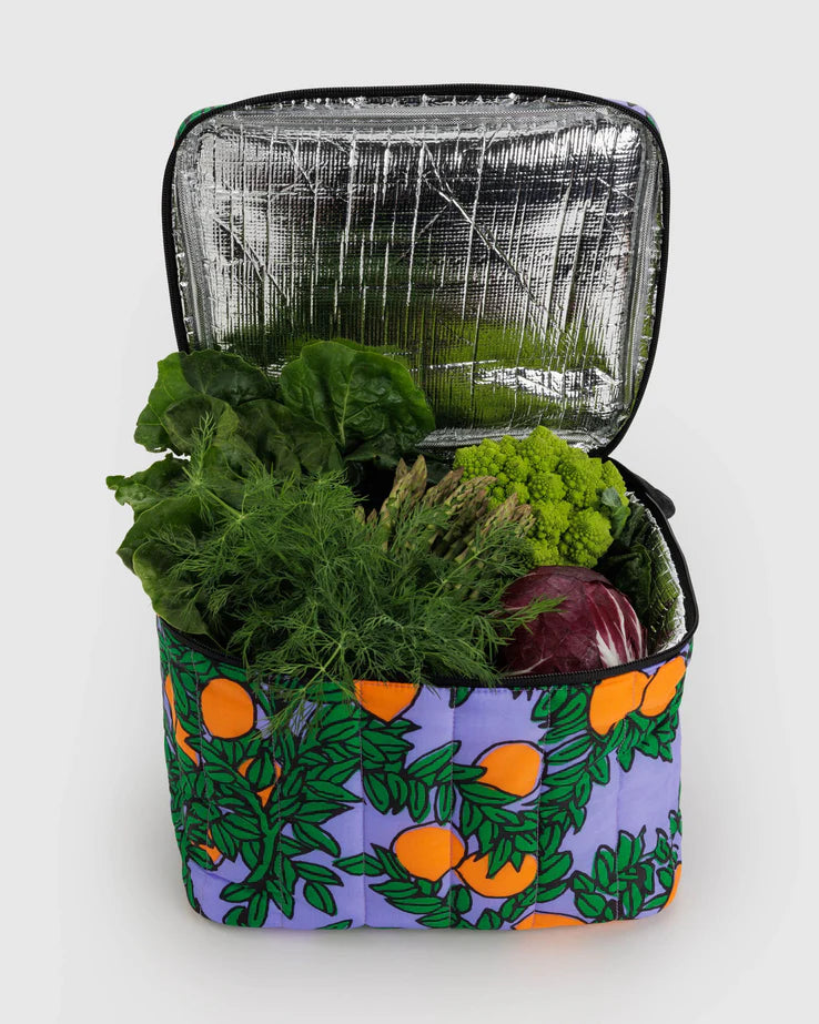 Puffy Cooler Bag - Orange Tree Periwinkle