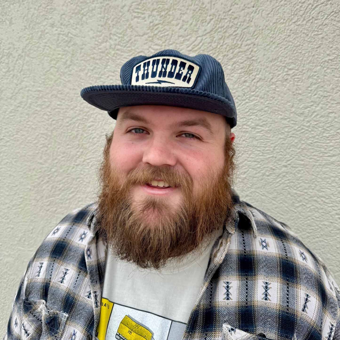 Thunder Bolt Navy Corduroy Hat