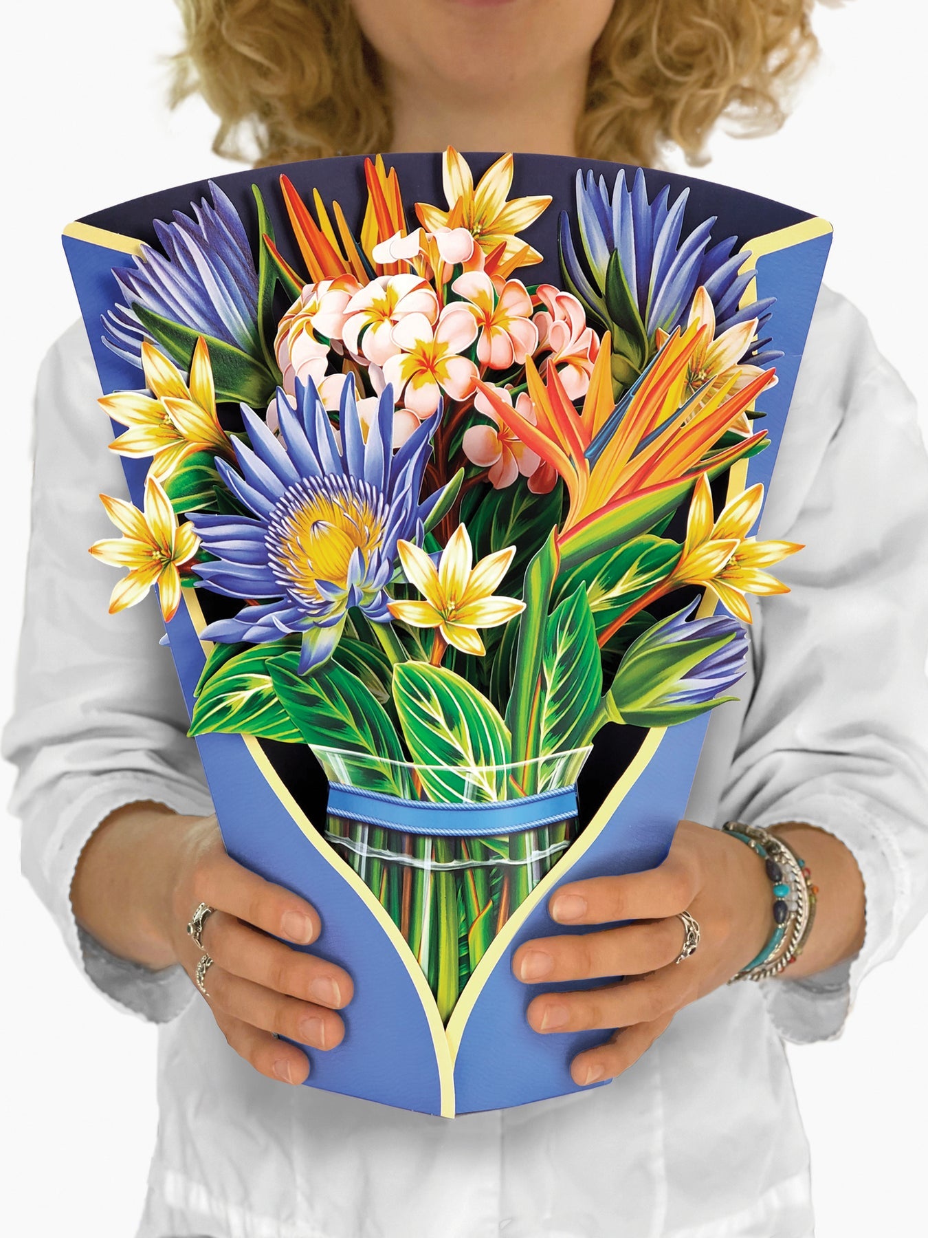 Tropical Bloom 3D Pop Up Bouquet