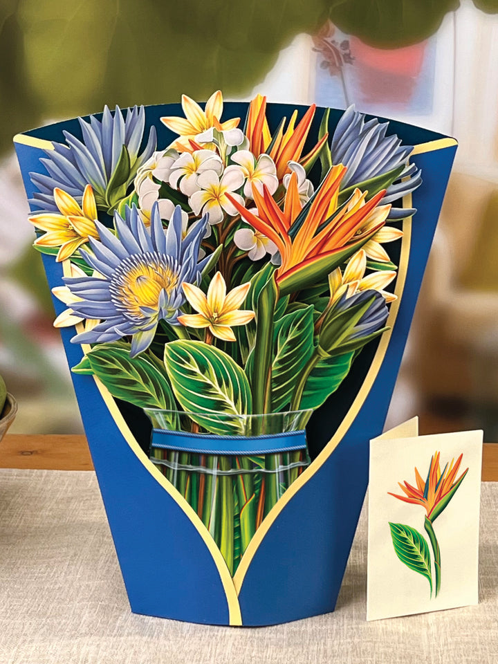 Tropical Bloom 3D Pop Up Bouquet