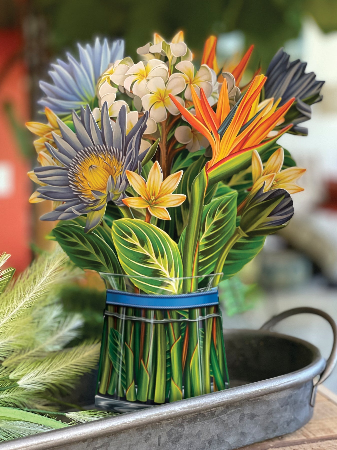 Tropical Bloom 3D Pop Up Bouquet