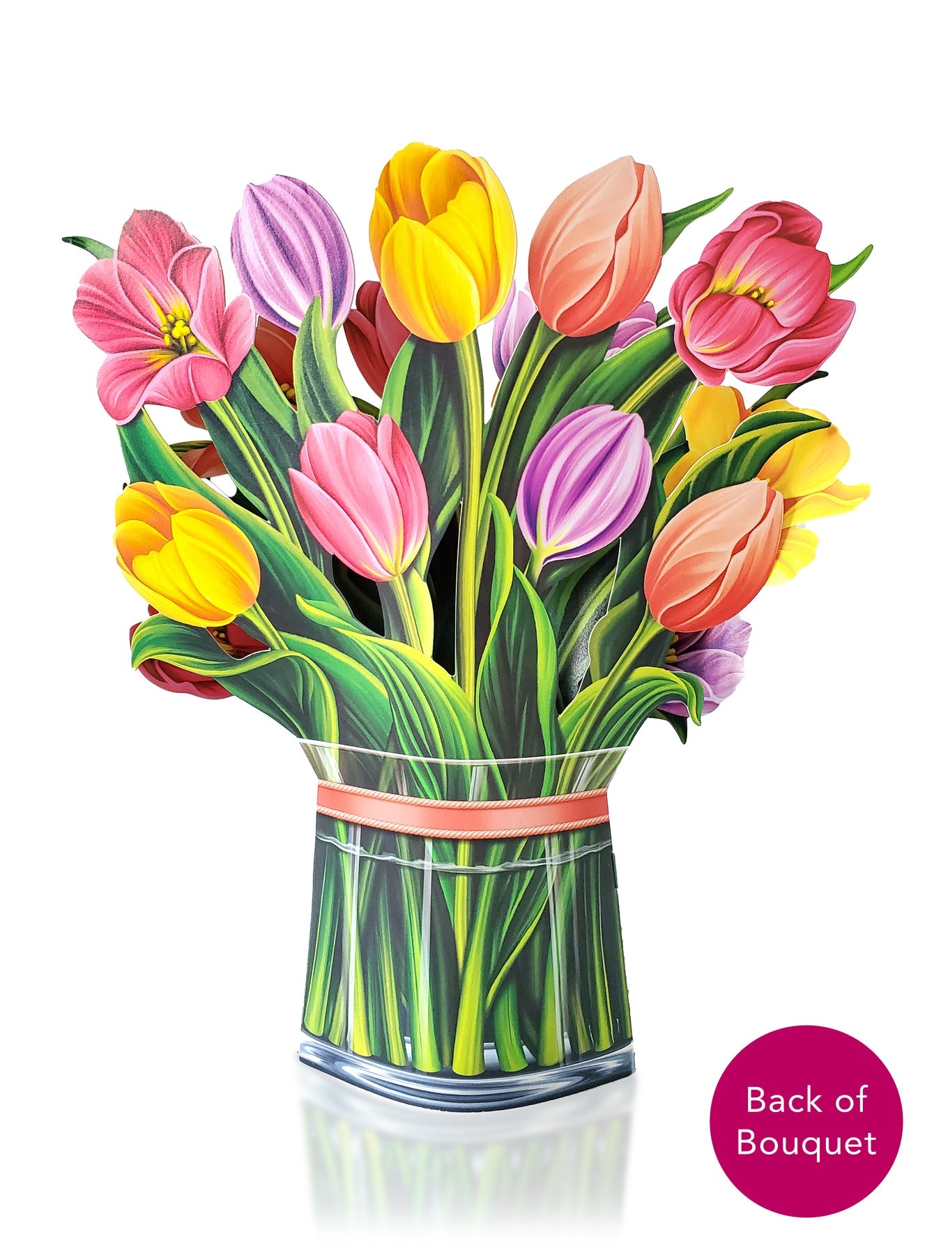 Festive Tulips 3D Pop Up Bouquet