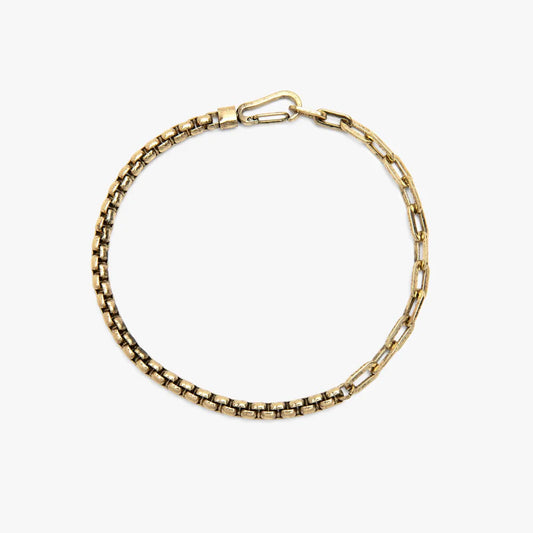 Carabiner Clasp Chain Bracelet - Gold
