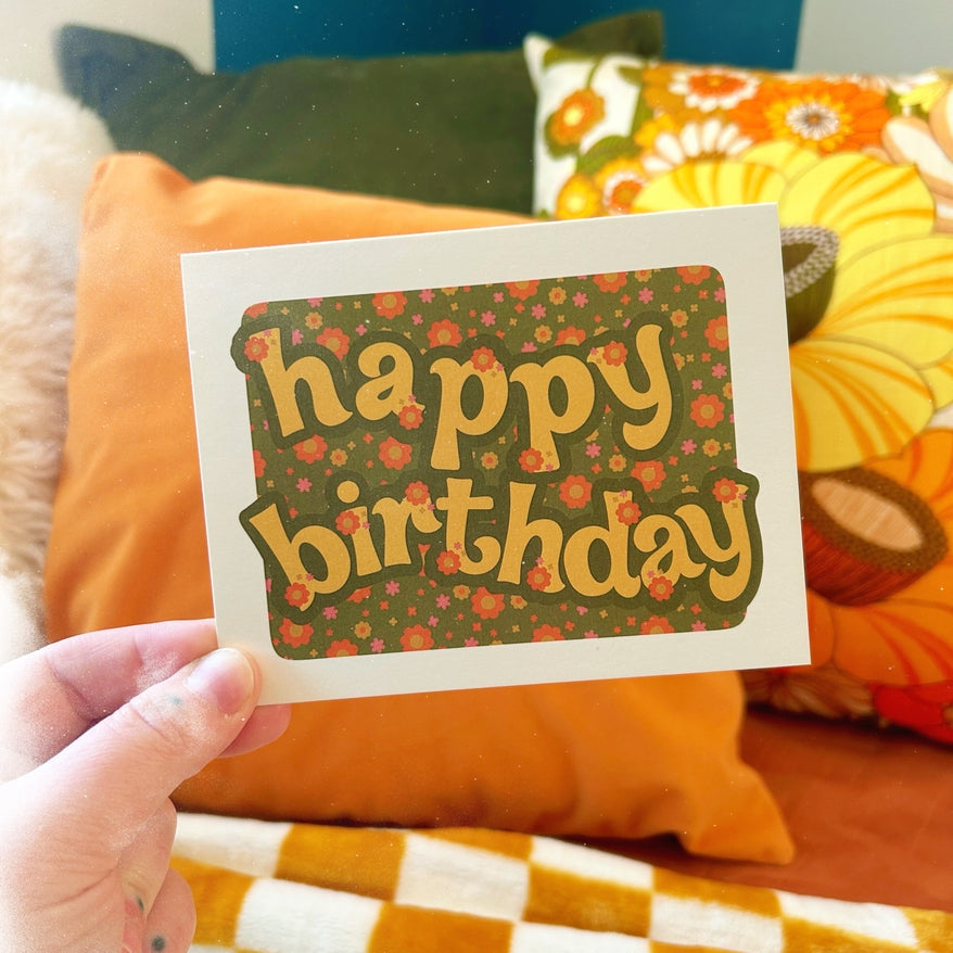 Birthday Happy Birthday Flowers Card