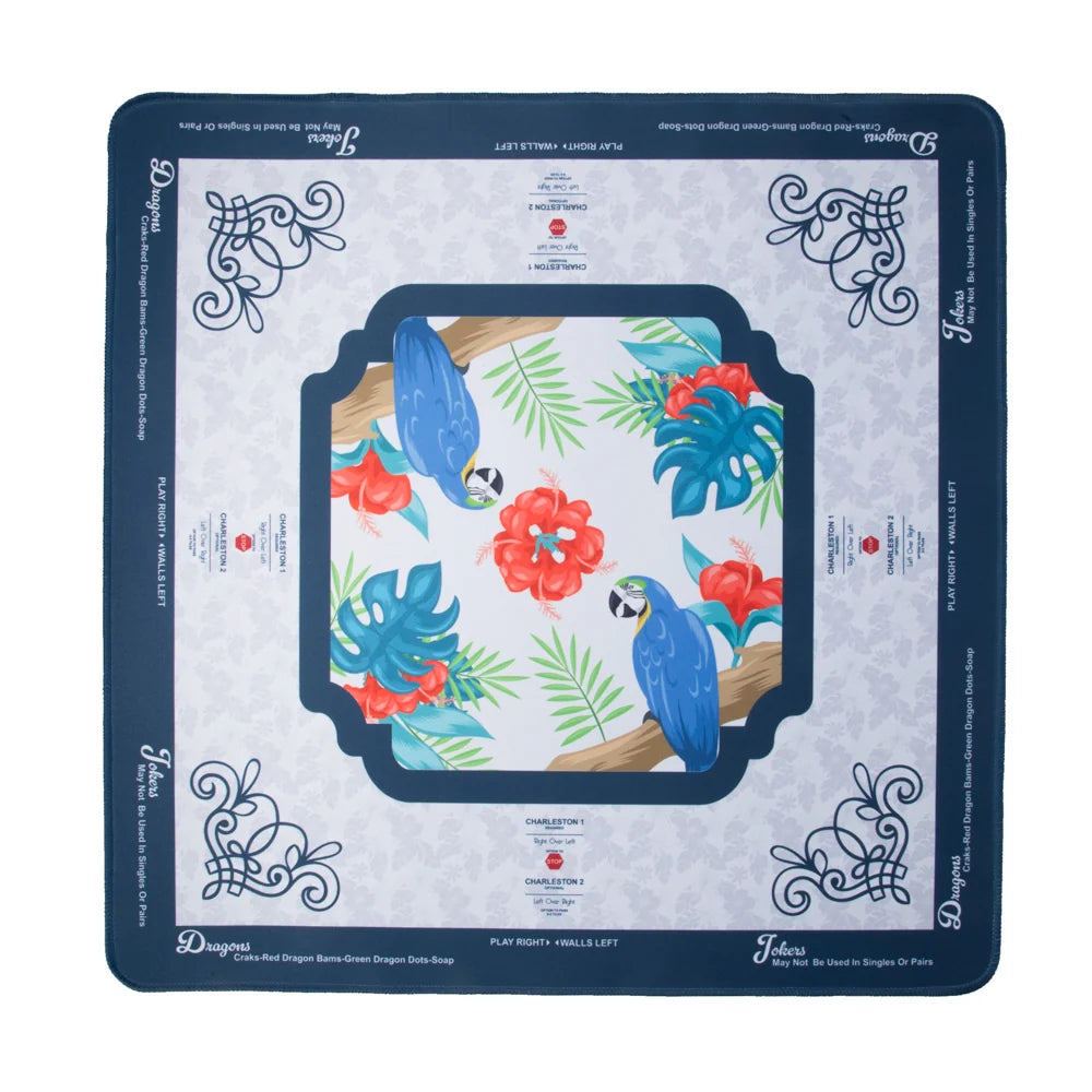Mini Tropical Mahjong Mat - Navy