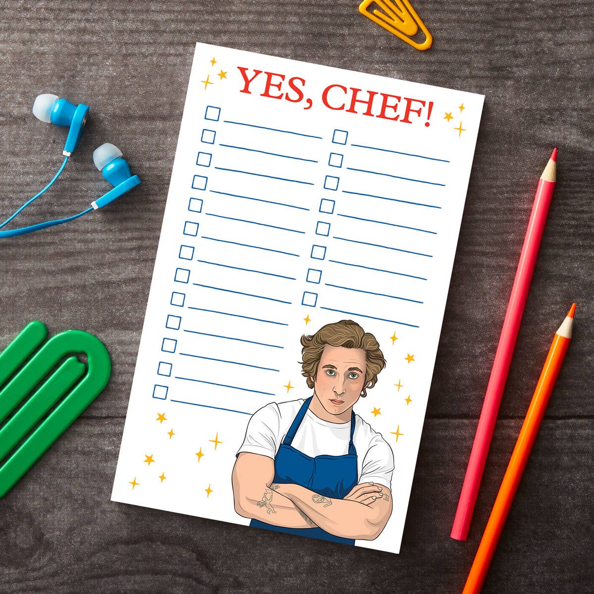 Notepad: Yes, Chef! Checklist