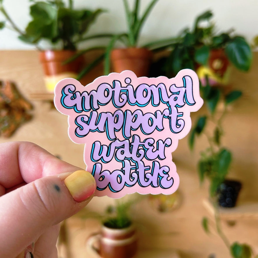 Sticker Emotional Support Water Bottle