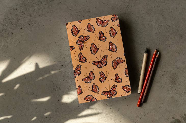 Flying Monarch Layflat Notebook
