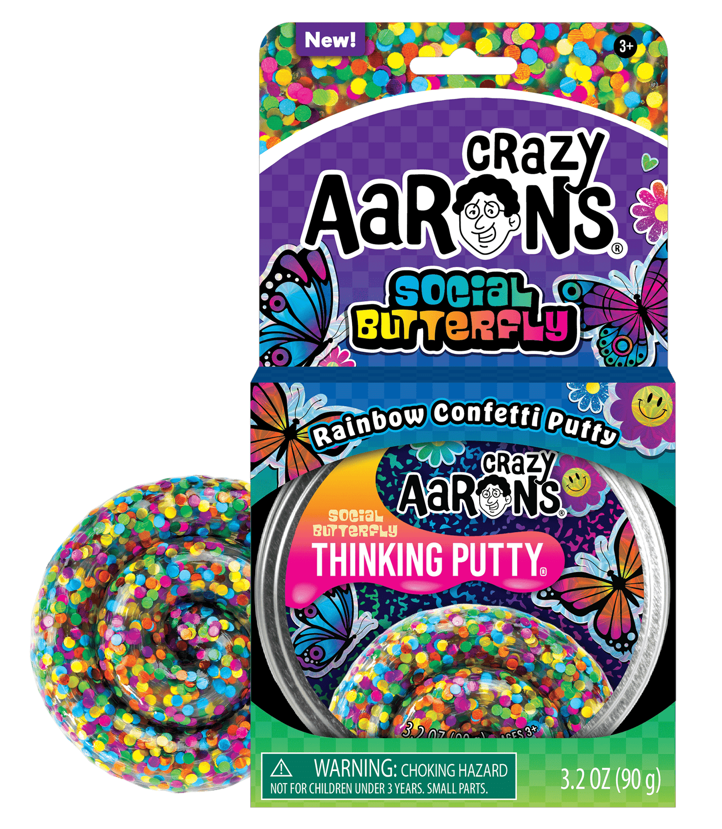 Social Butterfly 4" Thinking Putty