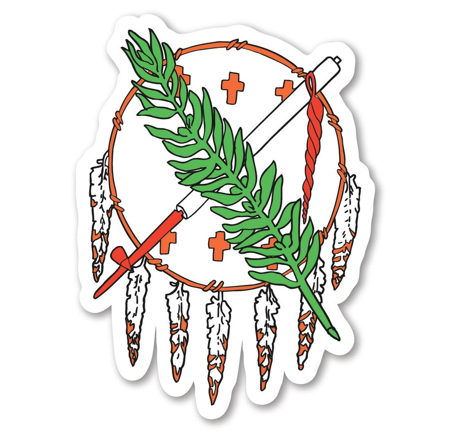 Magnet - Oklahoma Flag Symbol - 1/4" Clear Acrylic