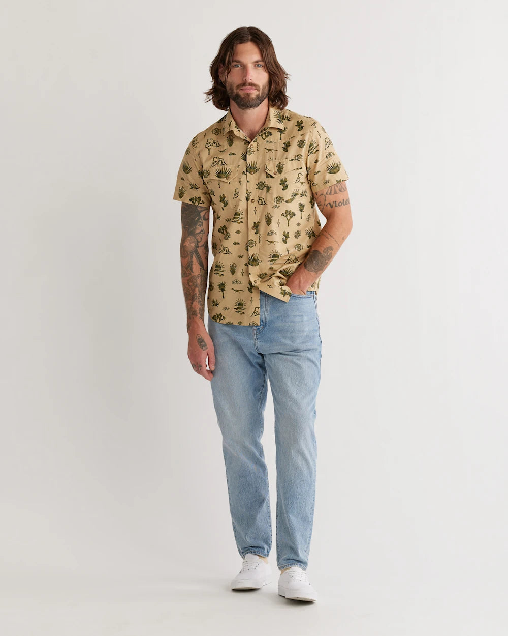 Laramie S/S Shirt - Tan Yuca Valley
