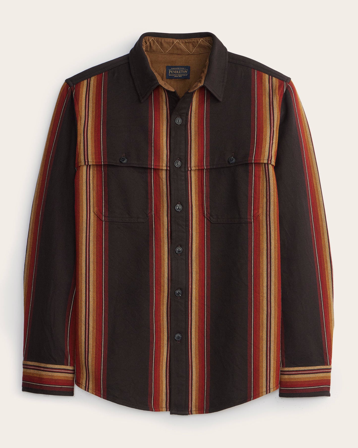 Weston Flannel - Brown Multi Stripe